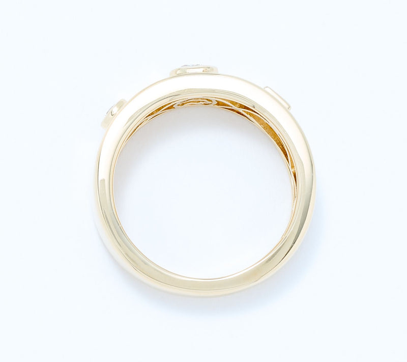 Effy Lab Grown Diamond Panther Cut Band Ring, 14K Gold — View 3