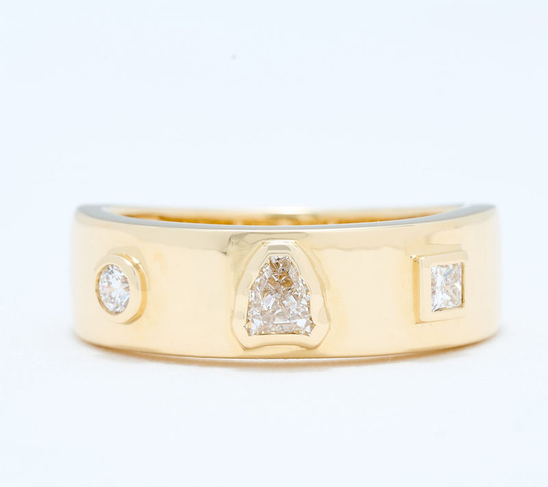 Effy Lab Grown Diamond Panther Cut Band Ring, 14K Gold — View 5