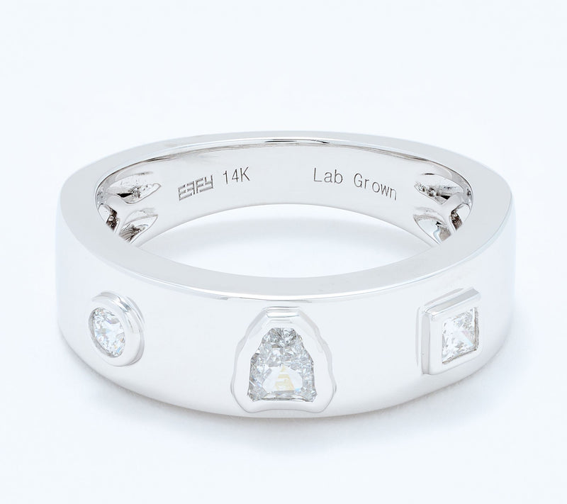 Effy Lab Grown Diamond Panther Cut Band Ring, 14K Gold — View 8