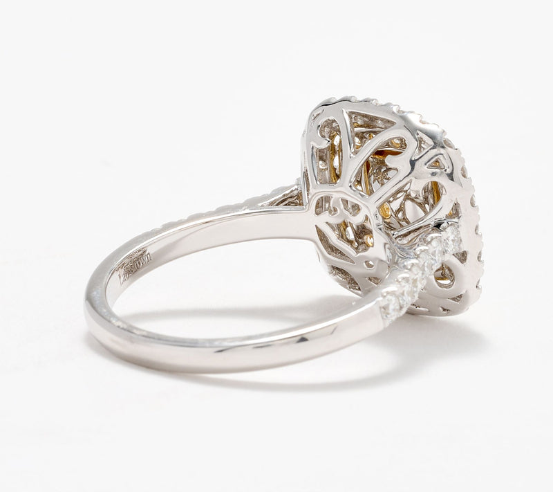 Effy Lab Grown Diamond Two Tone Bridal Ring, 14K Gold — View 4