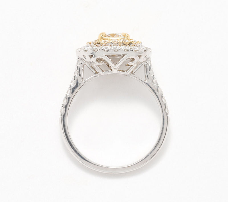 Effy Lab Grown Diamond Two Tone Bridal Ring, 14K Gold — View 2