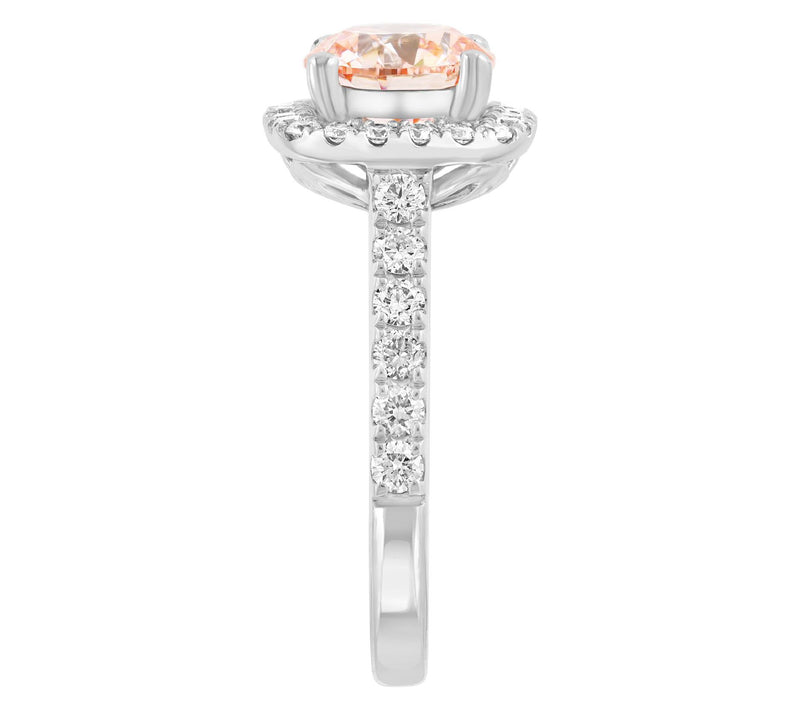 Effy Lab Grown Pink & White Diamond Ring, 14K White Gold — View 3
