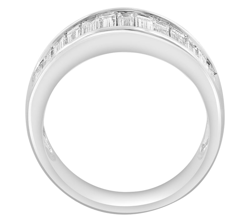 Effy Lab Grown Diamond Baguette Cut Band Ring,14K White Gold — View 2