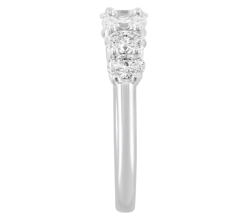 Effy Lab Grown Oval Diamond Band Ring, 14K White Gold — View 3