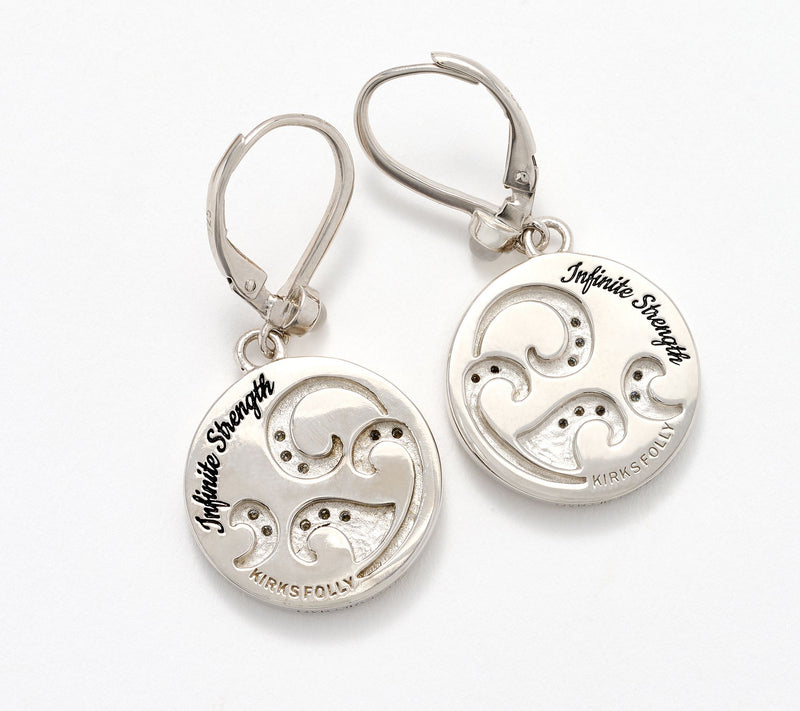 Kirks Folly Stardust Diamond Infinite Wave Earring — View 3