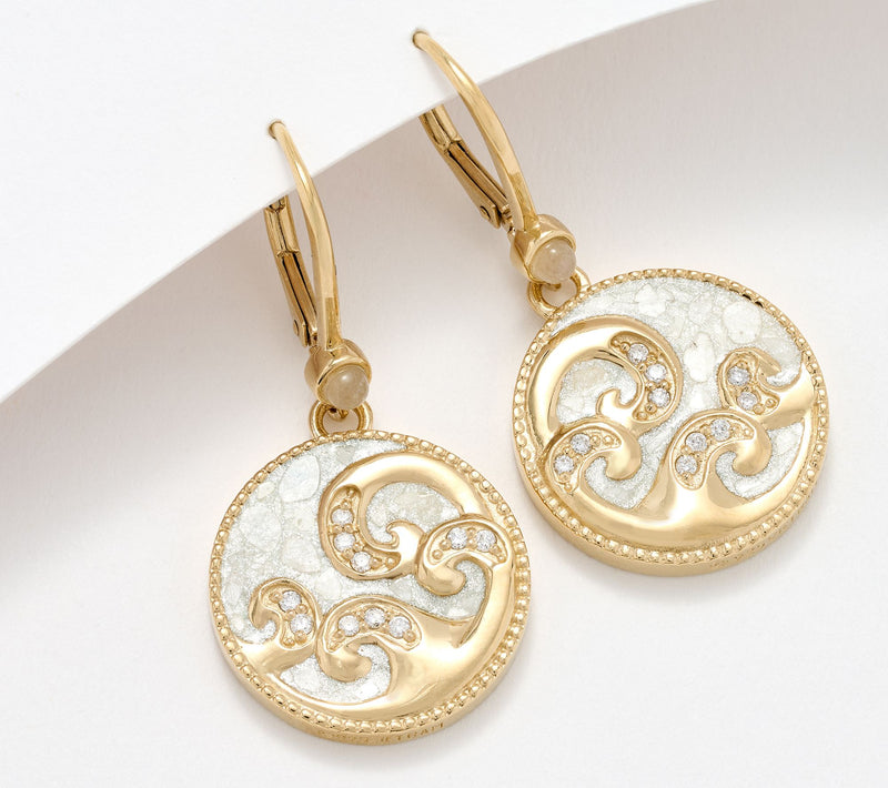 Kirks Folly Stardust Diamond Infinite Wave Earring — View 9