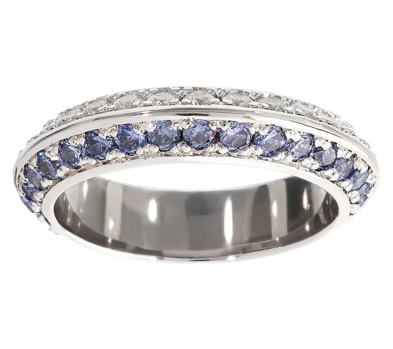 Diamonique x Bronzo Italia Band Ring — View 10
