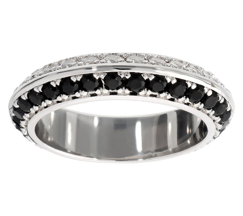 Diamonique x Bronzo Italia Band Ring — View 11