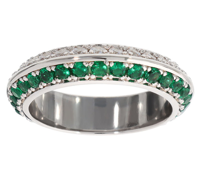 Diamonique x Bronzo Italia Band Ring — View 12