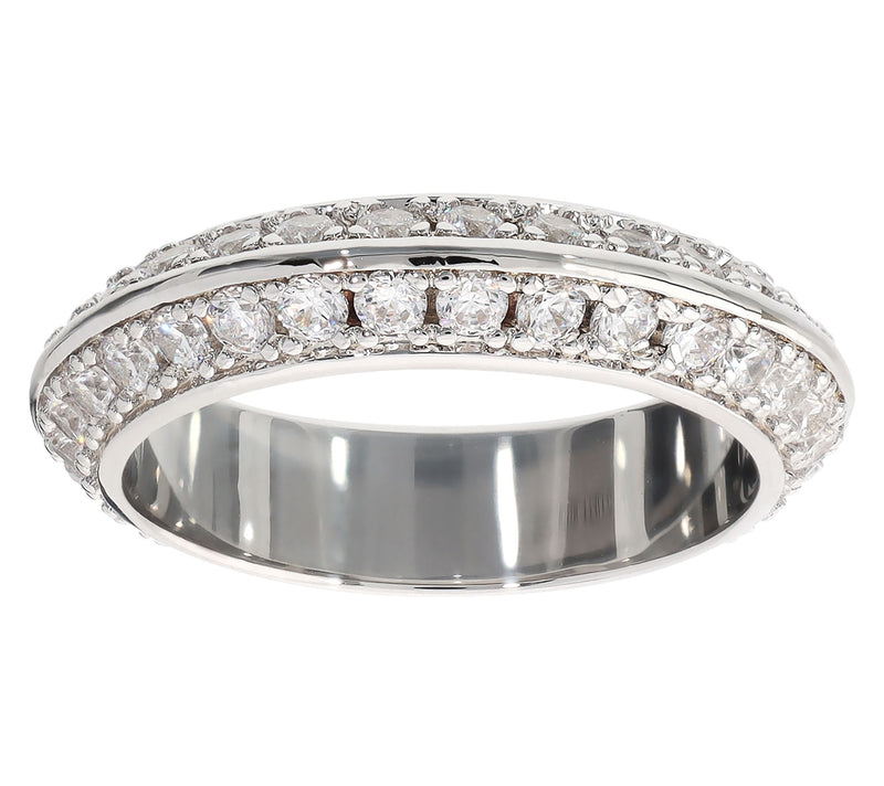 Diamonique x Bronzo Italia Band Ring — View 14
