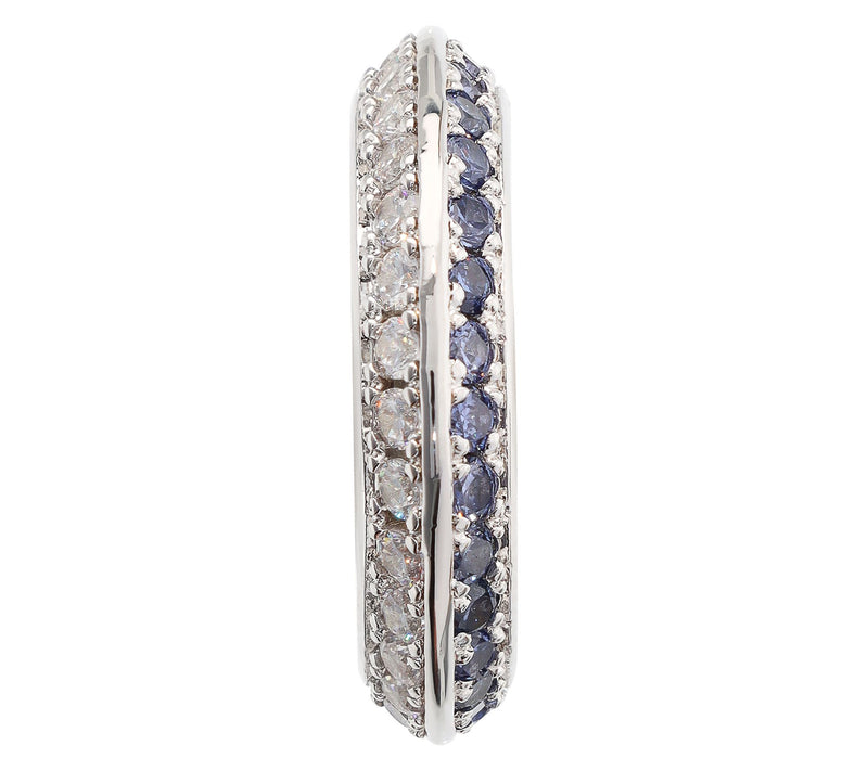 Diamonique x Bronzo Italia Band Ring — View 2