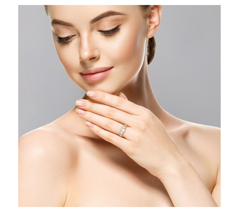 Sterlina Silver Graduated Oval Band Ring, Sterling — View 3