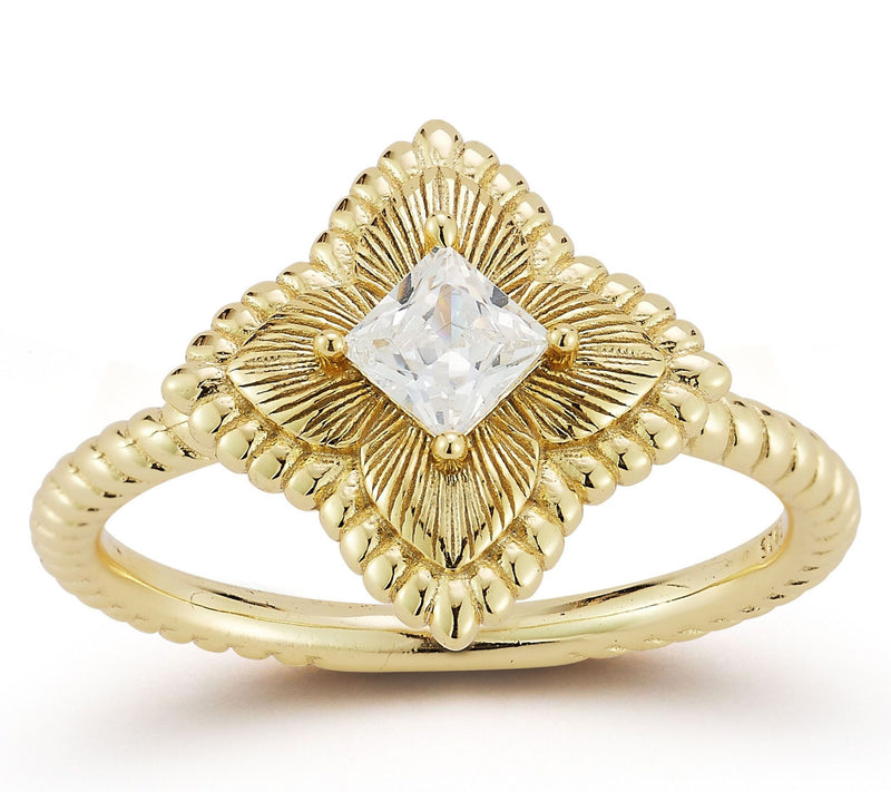 Sterlina Silver Square Clover Ring, Sterling — Main view