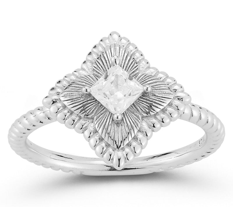 Sterlina Silver Square Clover Ring, Sterling — View 8