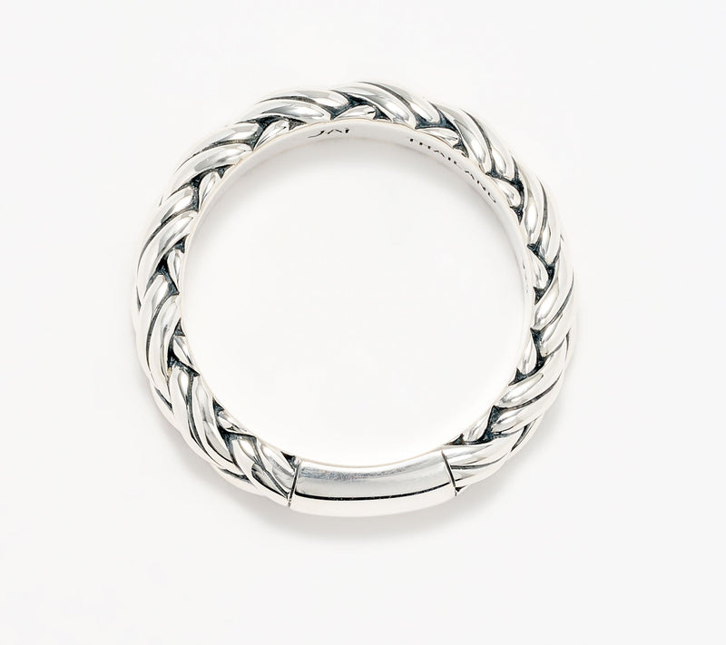 JAI Sterling Silver Legacy Woven Texture 5mm Band Ring — View 2