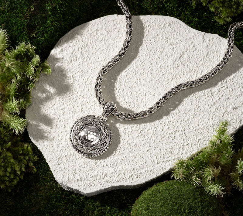 JAI Sterling Silver Legacy Woven Textured Enhancer, 13.0g — View 5