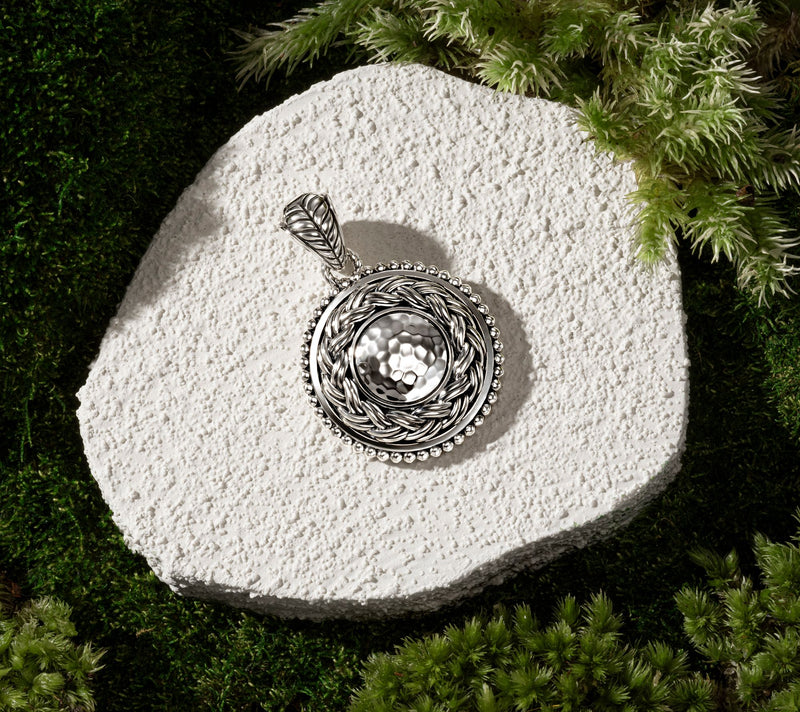 JAI Sterling Silver Legacy Woven Textured Enhancer, 13.0g — View 4