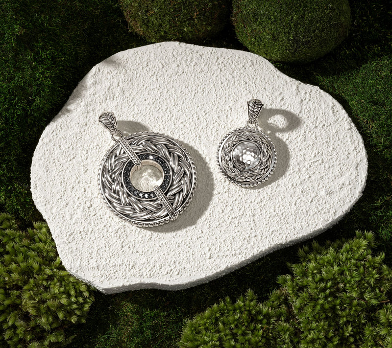 JAI Sterling Silver Legacy Woven Textured Enhancer, 13.0g — View 6