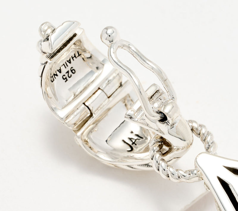 JAI Sterling Silver Heritage Lotus Textured Enhancer, 7.0g — View 2