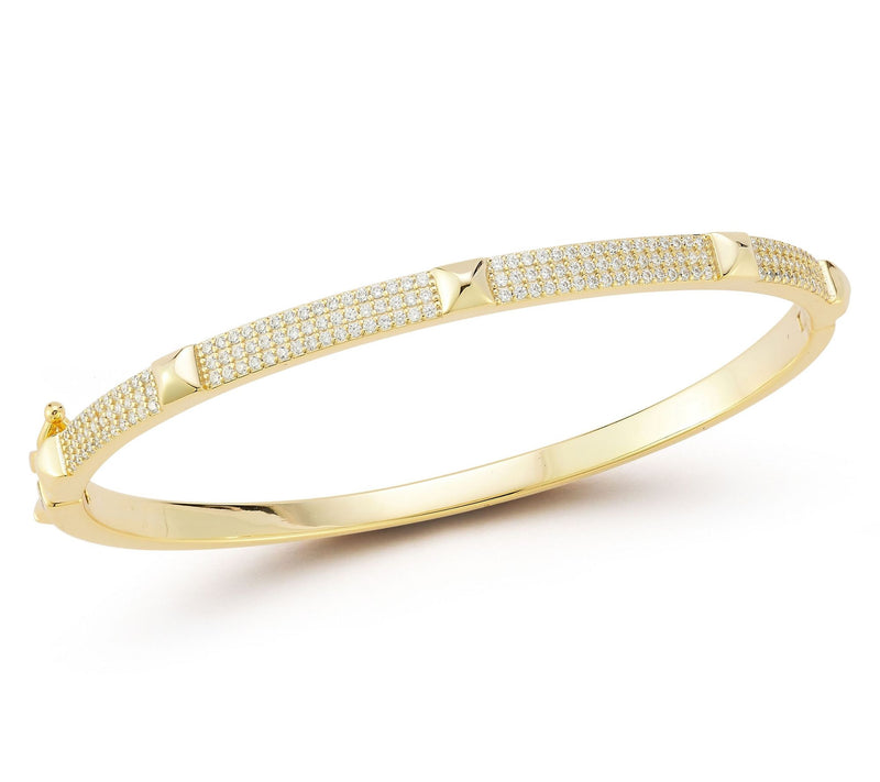 Rachel Zoe Pyramid Pave Bangle, Sterling — Main view