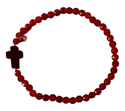 Alkeme 10K Gold Gemstone Bead & Cross Bracelet — View 3