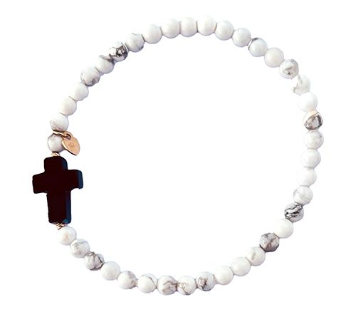 Alkeme 10K Gold Gemstone Bead & Cross Bracelet — View 7