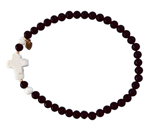 Alkeme 10K Gold Gemstone Bead & Cross Bracelet — View 13
