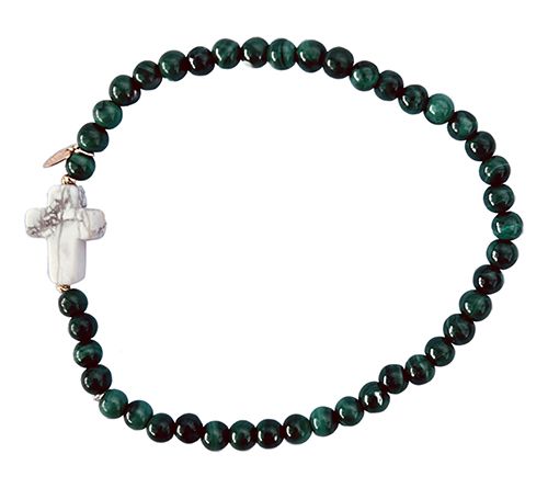 Alkeme 10K Gold Gemstone Bead & Cross Bracelet — View 11