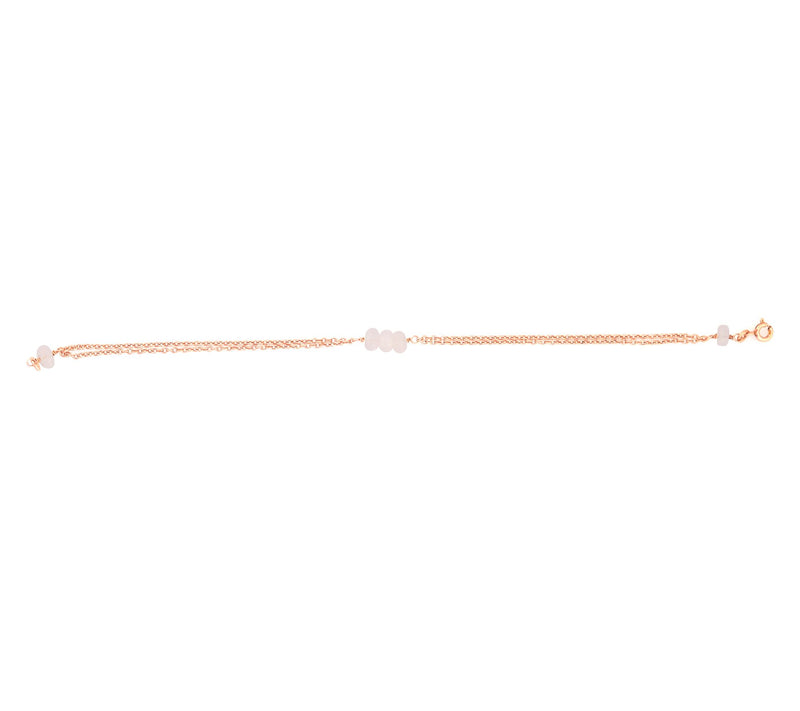 14K Rose Gold Plated Rainbow Moonstone Bracelet — View 3