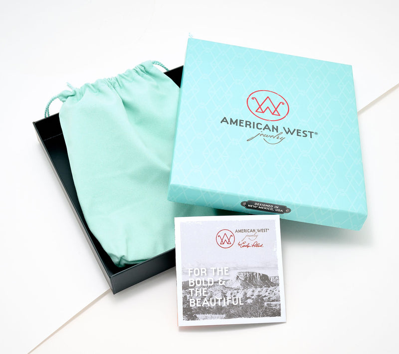 American West Sterling Silver East-West Gemstone Concha Ring — View 18