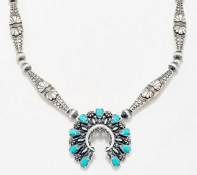 American West Sterling Silver Naja Station Necklace — View 11