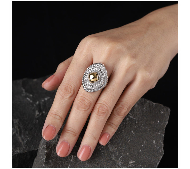 Tiffany Kay Studio Sterling & 14K Gold Clad Cocktail Ring — View 5
