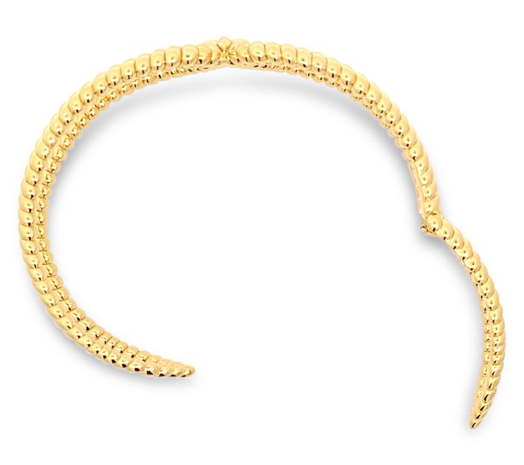 Tiffany Kay Studio 14K Gold Clad Open Herringbone Cuff — View 4