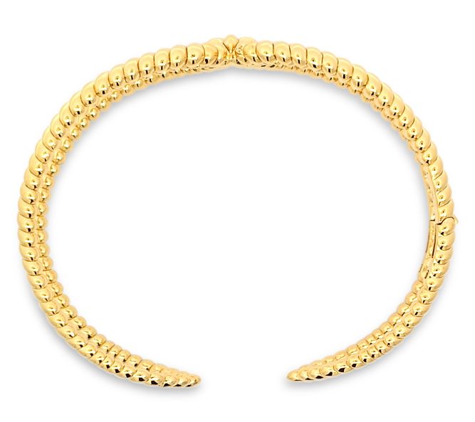 Tiffany Kay Studio 14K Gold Clad Open Herringbone Cuff — View 3