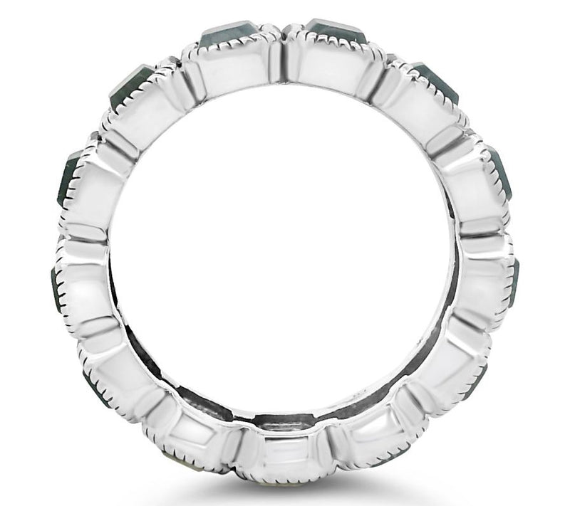 Tiffany Kay Studio Sterling Silver Moonstone Eternity Ring — View 2