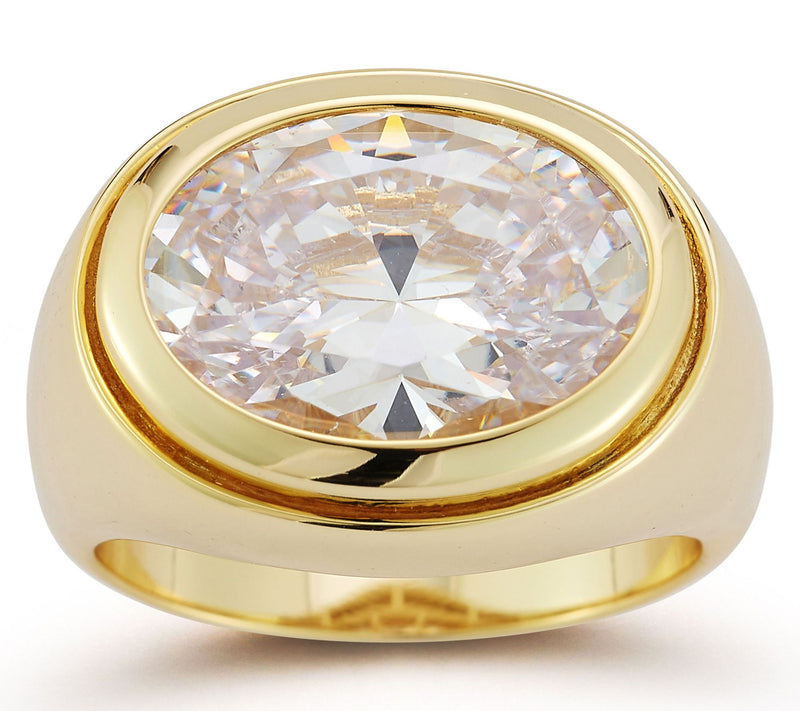 Rachel Zoe Oval Signet Ring, Sterling — View 9