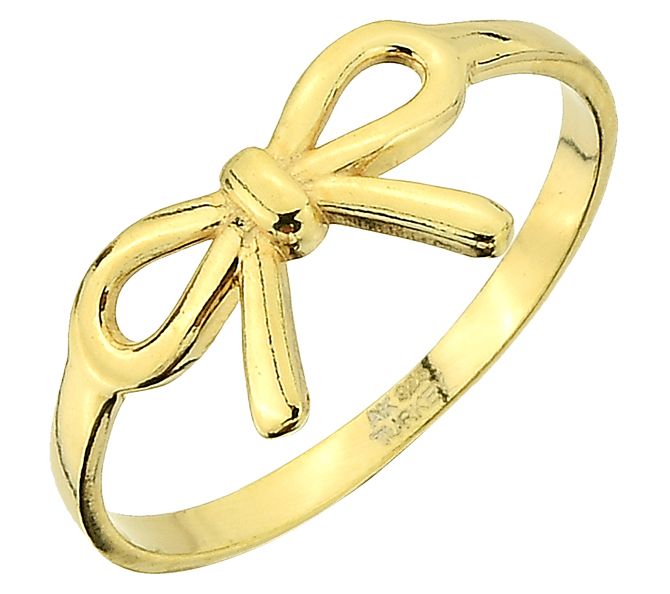 Silver Style High Polished Bow Design Ring, Sterling — View 5