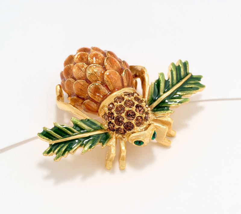 Joan Rivers Pinecone Bee Pin — View 5