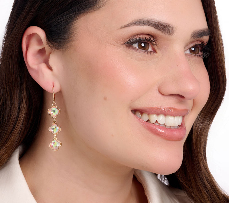 Joan Rivers Quatrefoil Drop Leverback Earring — View 3