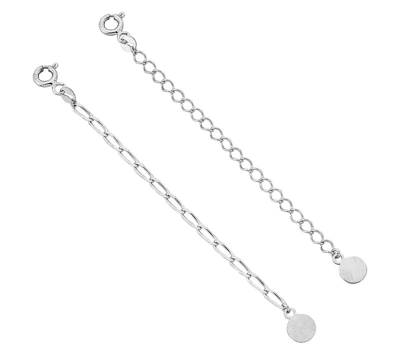 Silver Style Oval & Paper Clip Chain Extender Set, Sterling — View 4