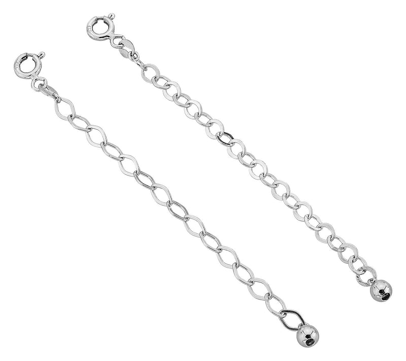 Silver Style Oval & Rolo Link Chain Extender Set, Sterling — View 4