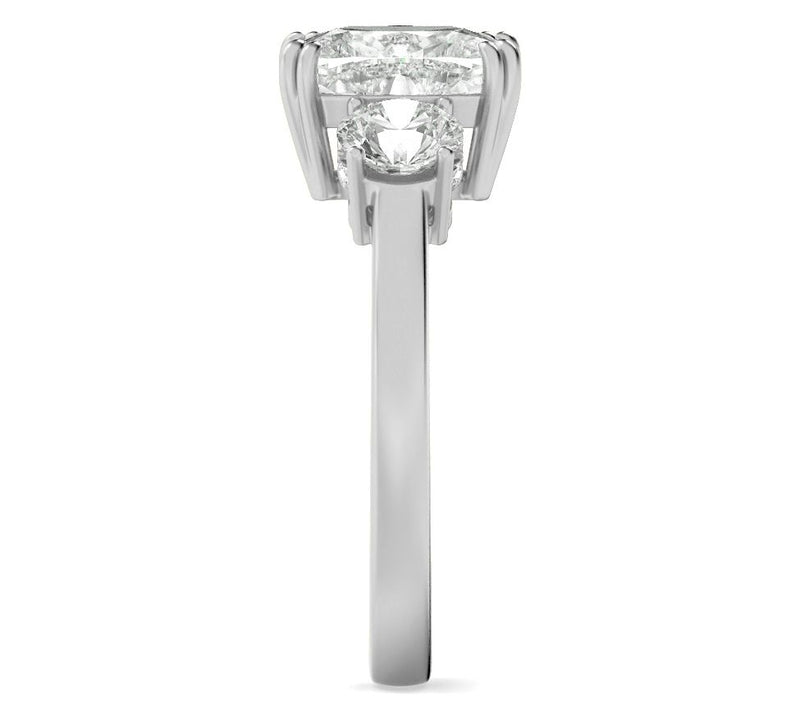 Fire Light 3.00 cttw Lab Grown Diamond Cushion Cut Ring, 14K — View 4