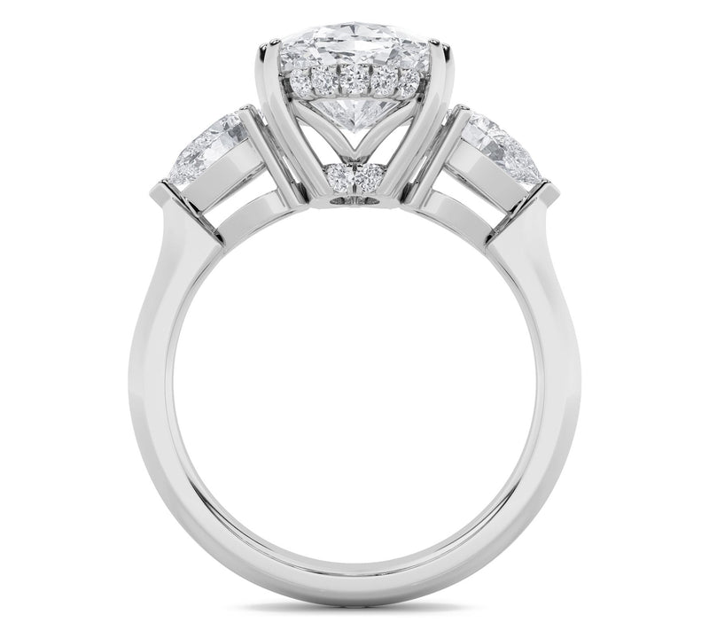 Fire Light 6.50 cttw Lab Grown Diamond Oval Cen ter Ring, 14K — View 3