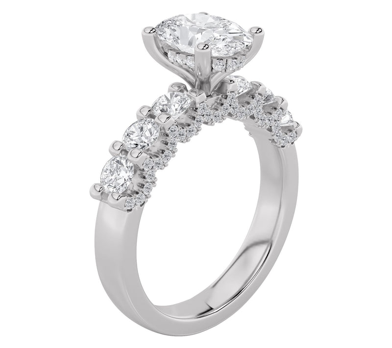 Fire Light 2.50 cttw Lab Grown Diamond Ring, 14 K Gold — View 2