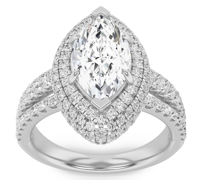 Fire Light 3.00 cttw Lab Grown Diamond Marquise  Ring, 14K Gol — Main view