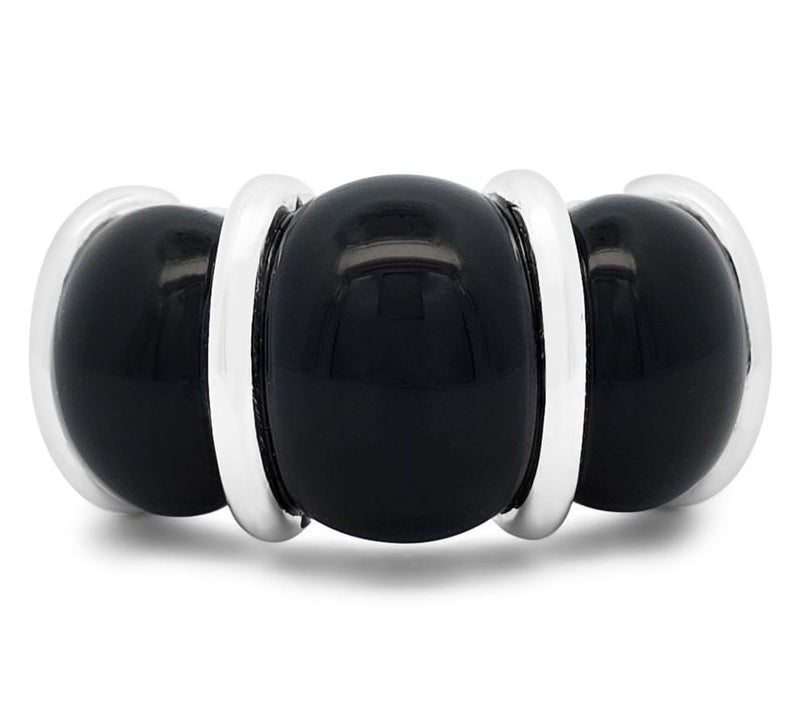 Ariva Sterling Silver Onyx Hyannis Ring — View 2