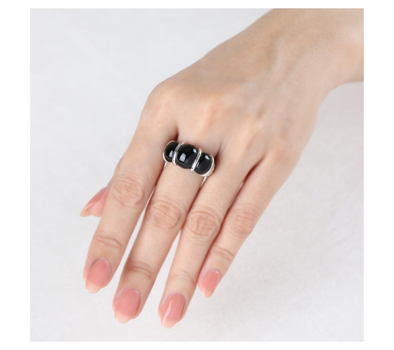 Ariva Sterling Silver Onyx Hyannis Ring — View 6