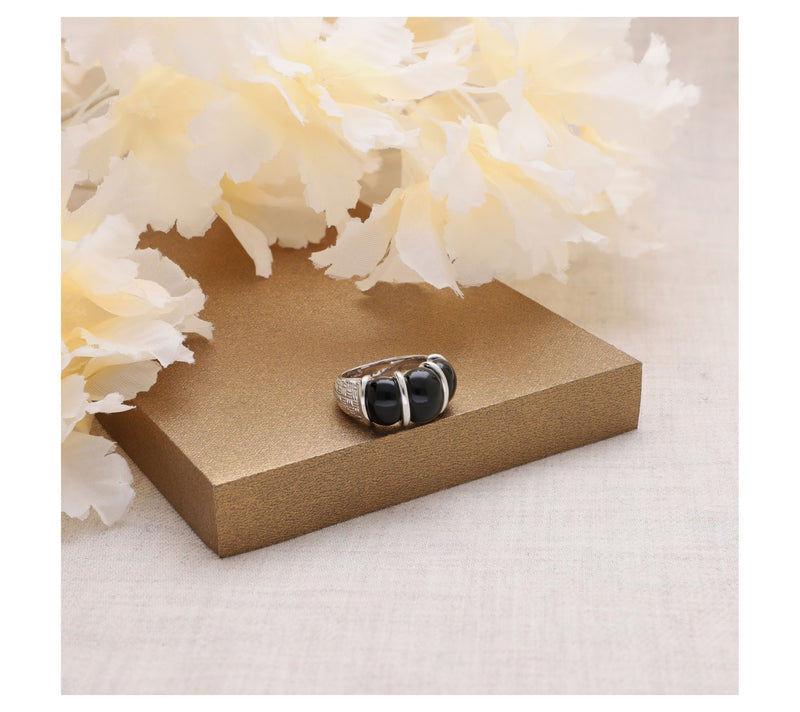 Ariva Sterling Silver Onyx Hyannis Ring — View 5