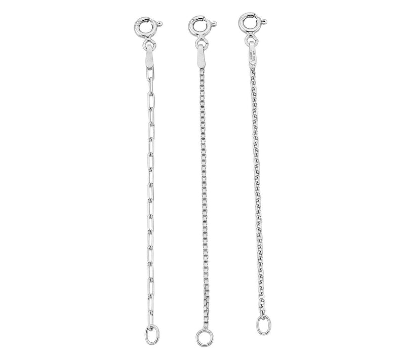 Silver Style Cable, Box & Paperclip Extender Set, Sterling — View 4