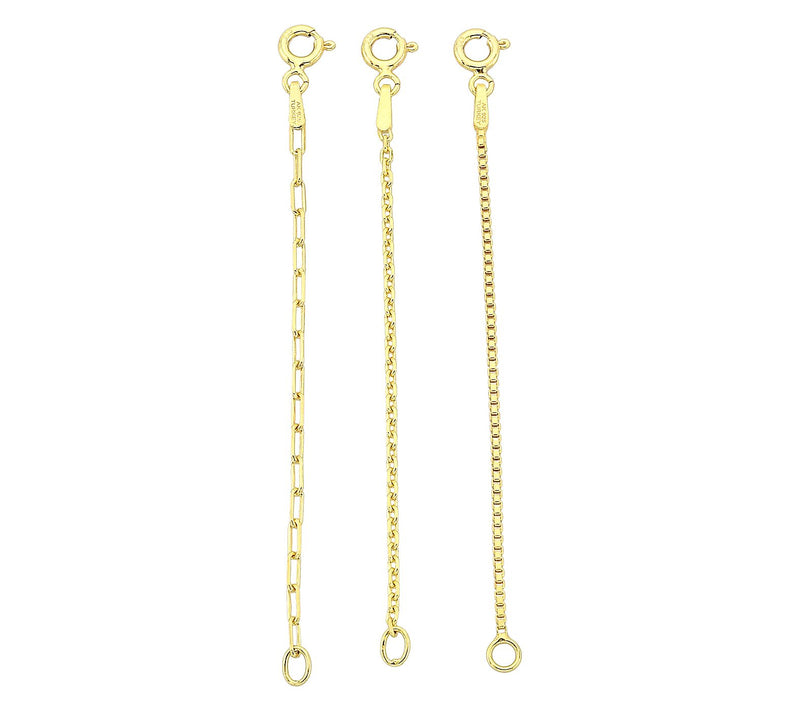 Silver Style Cable, Box & Paperclip Extender Set, Sterling — View 5